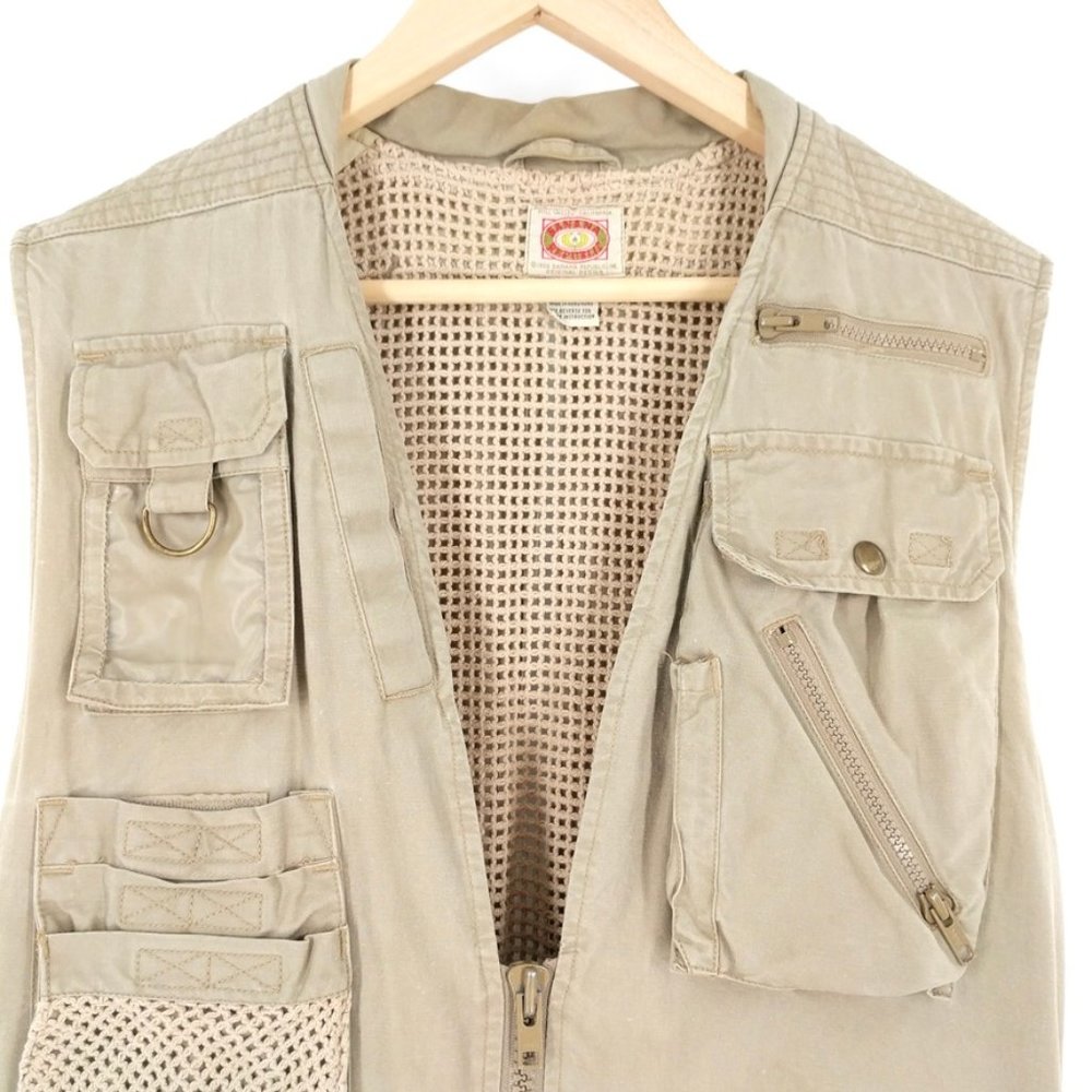 VTG Banana Republic Safari Utility 80s Vest Size S - Picture 2 of 12